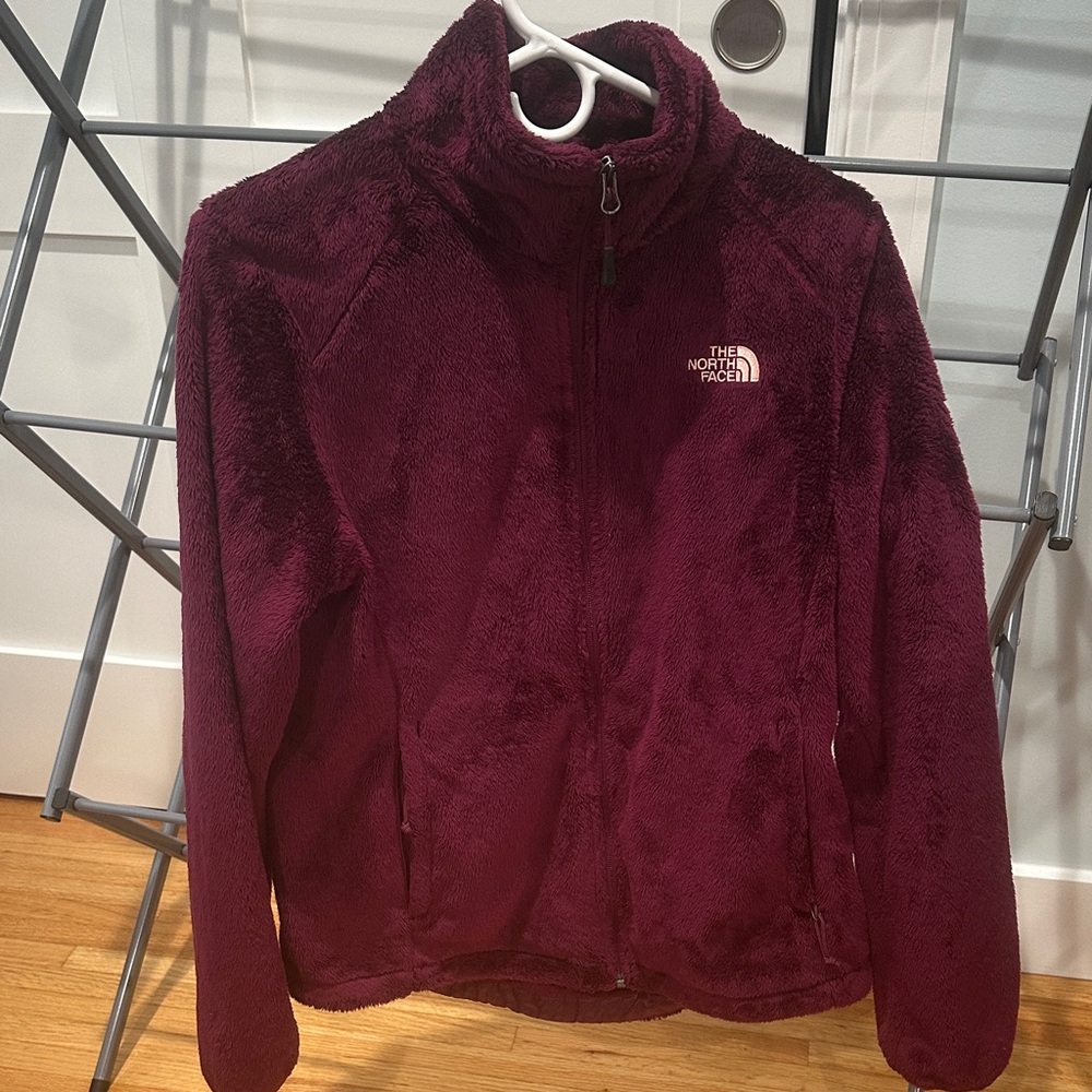The North Face Women's Fleece Full Zipper Coat Medium - Deep Burgundy